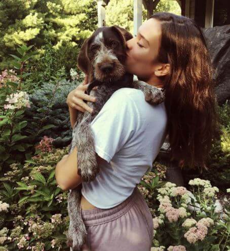 Ben Storm's girlfriend, Katie Emmer with a dog.
